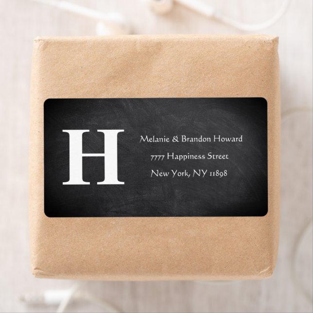 Einfache Elegante Schwarz-weiße Monogramm erste Rü (Insitu)