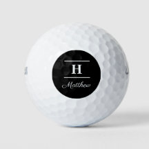 Einfache elegante Schwarz-weiße Monogrammname Stil