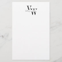 Einfache elegante schwarze und weiße Initialen 