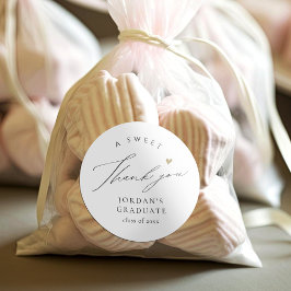 Einfache Elegante Script-Abschluss-Favoriten Viele Runder Aufkleber