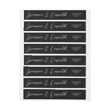 Einfache elegante Script Classic Black Wedding