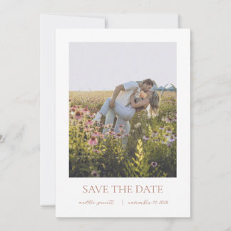 Einfache elegante Script-Save the Date-Karte Save The Date