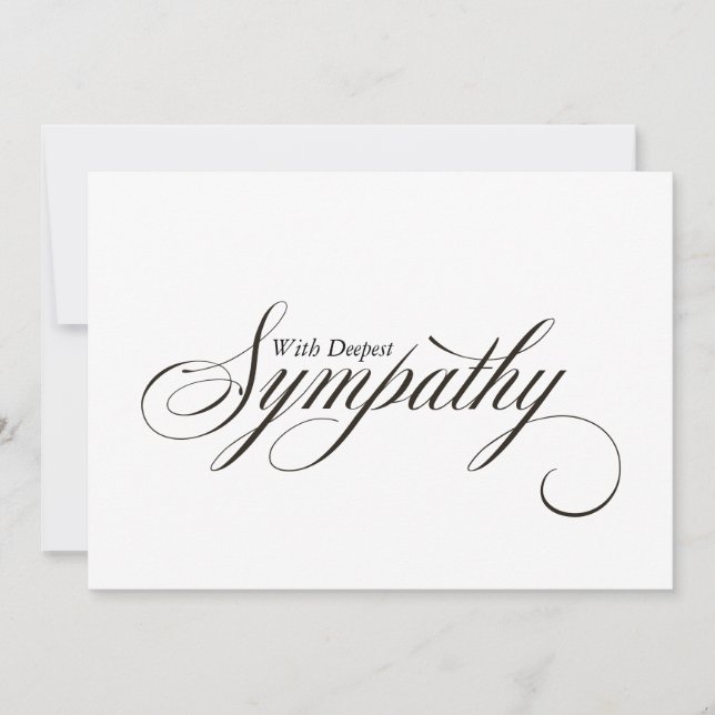 Einfache Elegante Script Sympathy Card Ankündigung (Vorderseite)