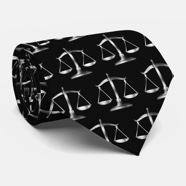 Einfache, elegante Silver Law-Skala für Gerechtigk Krawatte (Gerollt)
