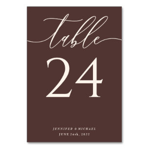 Einfache elegante Sitzgelegenheit in Chocolatebrau Tischnummer