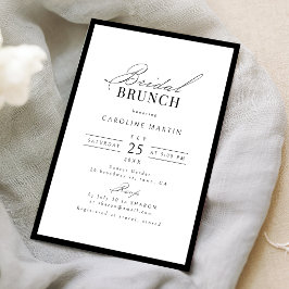 Einfache elegante Skript-Typografie Braut-Brunch Einladung