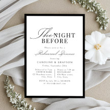 Einfache elegante Skript-Typografie Die Nacht zuvo