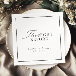 Einfache elegante Skript-Typografie Die Nacht zuvo Serviette