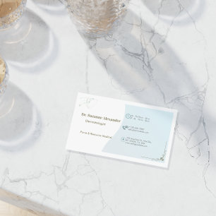 Einfache elegante Terminkarte für Dermatologen Visitenkarte