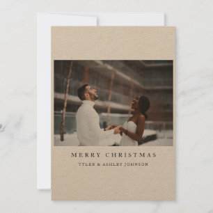 Einfache Elegante Text und Foto Frohe Weihnachten