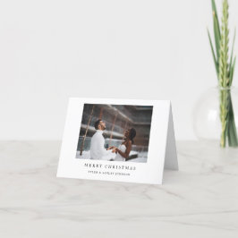 Einfache Elegante Text und Foto Frohe Weihnachten