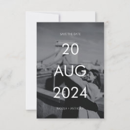 Einfache, elegante Text- und Foto-Hochzeit speiche Einladung