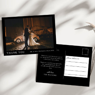 Einfache, elegante Texte und Foto Hochzeit Vielen Postkarte
