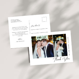 Einfache, elegante Texte und Foto Hochzeit Vielen  Postkarte
