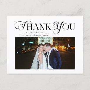 Einfache, elegante Texte und Foto Hochzeit Vielen  Postkarte
