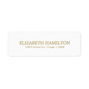 Einfache elegante Typografie-Adressetikett