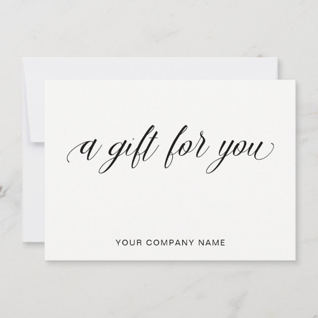 Einfache elegante Typografie | Ein Geschenk für Si (Vorderseite)