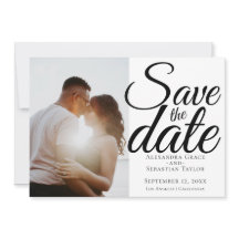 Einfache elegante Typografie-Hochzeit speichert da