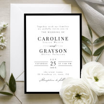 Einfache elegante Typografie klassische Hochzeit