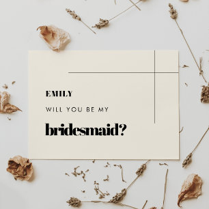 Einfache elegante und schicke Bridesmaid-Vorschlag Einladung