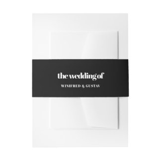 Einfache, elegante und schicke Hochzeit Einladungsbanderole