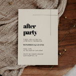 Einfache, elegante und schicke Hochzeit nach dem P Einladung<br><div class="desc">Das Party hört nie auf! Organisieren Sie Ihre Hochzeit nach dem Party mit diesen modernen Einladungen. Minimalistisch und doch auffällig: adoptier dieses leicht Retro-elegante typografische Design für dein Hochzeitsgeschirr. Vollständig anpassbarer Text,  Farben und Hintergrund.</div>