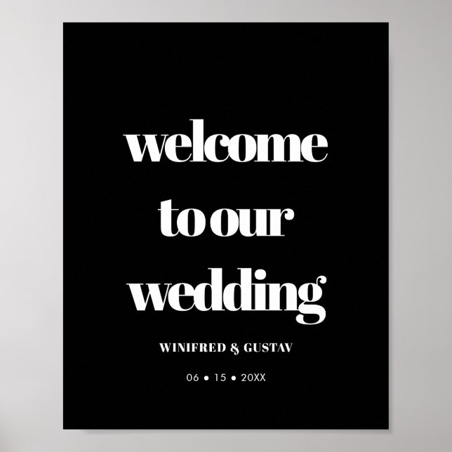 Einfache, elegante und schicke Hochzeit Poster (Vorne)