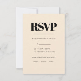 Einfache, elegante und schicke Speisen RSVP Karte