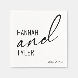 Einfache Elegante "und" Typografie für Personalisi Serviette