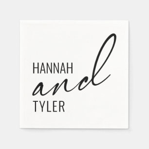 Einfache Elegante "und" Typografie für Personalisi Serviette