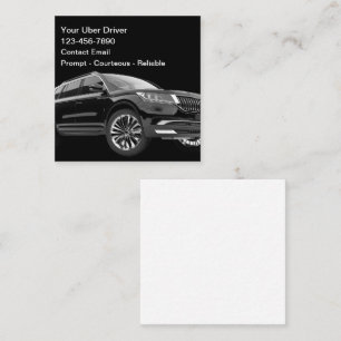 Einfache elegante Visitenkarten für Uber-Fahrer un Quadratische Visitenkarte