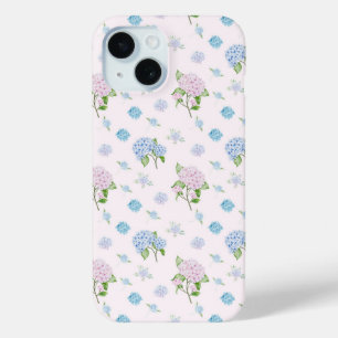 Einfache elegante Wasserfarbe-Hortensienblumen Case-Mate iPhone Hülle
