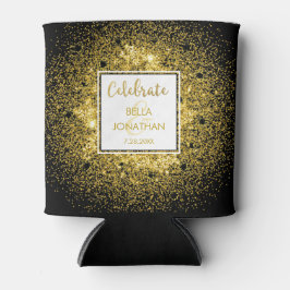 Einfache Elegante Wedding Gold Glam Glitzer Custom Dosenkühler