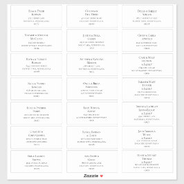 Einfache Elegante Wedding Guest Address Labels