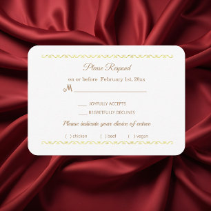 Einfache Elegante Wedding RSVP Karte