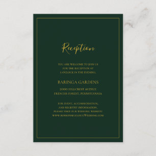 Einfache Elegante Weihnachten   Grüne Hochzeit Begleitkarte