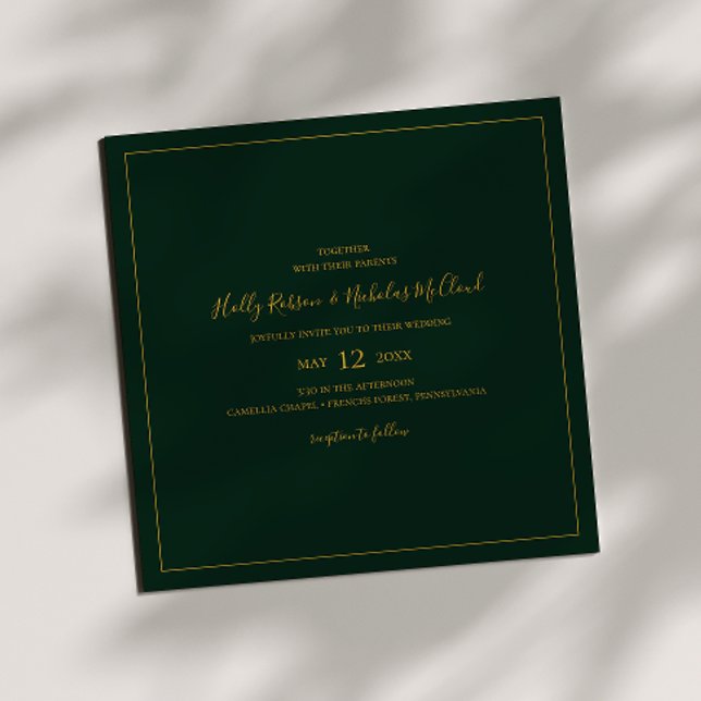 Einfache Elegante Weihnachten | Hochzeit auf dem G Einladung (Von Creator hochgeladen)