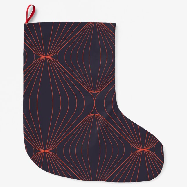 Einfache, elegante Weihnachten-inspirierte grafisc Großer Weihnachtsstrumpf (Vorderseite)