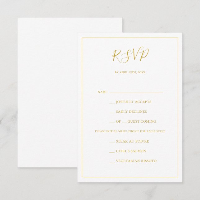 Einfache Elegante Weihnachten | UAWG mit weißem Me RSVP Karte (Vorne/Hinten)