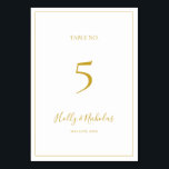 Einfache Elegante Weihnachten | Weiße Tischnummer<br><div class="desc">Dieses schlichte Weihnachtsfest | Weiße Tischnummer ist perfekt für Ihre minimalistische, moderne Winterhochzeit. Die klassische Luxus-Kalligraphie aus Gold, die traditionelle weiße Kalligraphie, die alle von einem minimalen Rahmen gesäumt sind, vervollständigt das bunte Ambiente, das Sie suchen. Sie können mit Ihren eigenen Fotos oder Grafiken personalisieren oder sie behalten, wie es...</div>