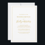 Einfache Elegante Weihnachten | White Wedding Brun Einladung<br><div class="desc">Dieses schlichte Weihnachtsfest | Weißer Hochzeitsbrunch ist perfekt für Ihren modernen Winterbrunch. Die klassische Luxus-Kalligraphie aus Gold, die traditionelle weiße Kalligraphie, die alle von einem minimalen Rahmen gesäumt sind, vervollständigt das Urlaubsambiente, das Sie suchen. Sie können mit Ihren eigenen Fotos oder Grafiken personalisieren oder sie behalten, wie es ist. Schauen...</div>