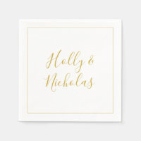 Einfache Elegante Weihnachten | White Wedding Napk