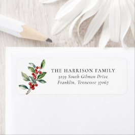 Einfache elegante Weihnachts-Aquarelladresse