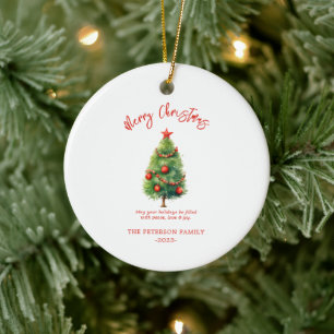 Einfache Elegante Weihnachtsbaume Keramik Ornament