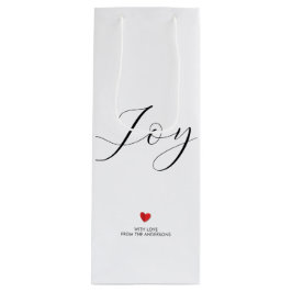 Einfache Elegante Weihnachtsfeier und Liebe Geschenktüte Für Weinflaschen