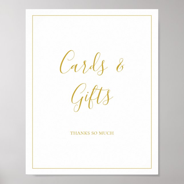 Einfache Elegante Weihnachtskarten und Geschenke U Poster (Vorne)