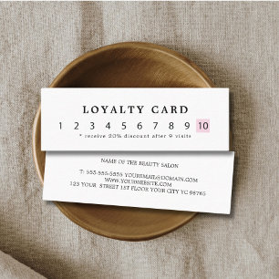 Einfache elegante weiße Rose Beauty Loyalty Treuekarte