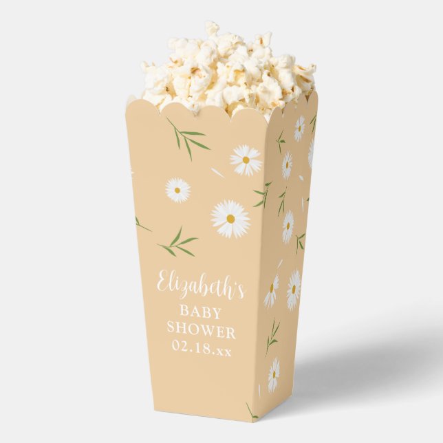 Einfache elegante White Daisies Summer Baby Dusche Geschenkschachtel (Geplatzt)