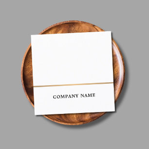 Einfache, elegante White Imitats Gold Line Consult Quadratische Visitenkarte