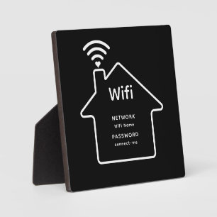 Einfache Elegante WiFi-Netzwerkkennwortinformation Fotoplatte